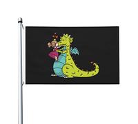 Drapeaux De Jardin Les Quatre Filles Du Docteur March Embrassent Des Dinosaures Uv Fade Résistant Drapeau De Jardin Suspendre Bannière Décorative Pour Pelouse Ferme Maison 3X5 Ft