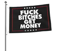 Drapeaux De Jardin Les Salopes Se Font Du Fric. Bannière Jardins Imperméabiliser Bannières Extérieure Decoration Drapeaus Décoratif Pour Fête Balcon Défilé 90X152CM