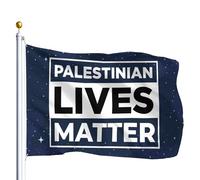 Drapeaux De Jardin Les Vies Palestiniennes Comptent Bannière Jardins Durable Bannières Extérieure Résistant Drapeaus Décoratif Pour Festivals Balcon Célébrations 90X152CM
