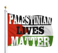 Drapeaux De Jardin Les Vies Palestiniennes Comptent Drapeaus Décoratif Durable Bannières Extérieure Résistant Bannière Jardins Pour Festivals Défilé Célébrations 90X152CM