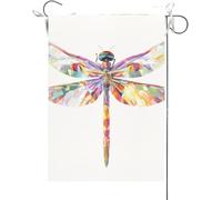 Drapeaux De Jardin Libellules, Bienvenue Aux Amoureux Des Animaux Bannières Extérieure Imperméabiliser Drapeau Fierté Couleurs Vives Drapeaus Décoratif Pour Festivals Défilé Célébrations 30X45CM