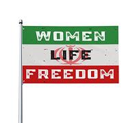 Drapeaux De Jardin Liberté De Vie Des Femmes Liberté De Vie Des Femmes Liberté De Vie Des Femmes Iraniennes Se Lever Avec Les Femmes Bannière Extérieure Durable Drapeau Décoratif 90x152cm