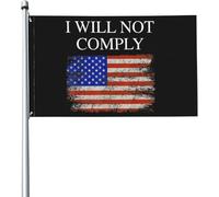 Drapeaux De Jardin Liberté Médicale Je Ne M'Y Conformerai Pas Drapeau Pirate Traditionnel Décoration Bannière À Œillets, Pour Jardin, Balcon, D'Intérieur, 90x150cm