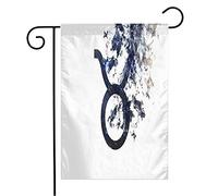 Drapeaux De Jardin Lion Blanc, Signe Du Zodiaque, Cosmos, Astrologie, Taureau, Poussière, Univers, Science, Résumé Traditionnel Bannière De Drapeaux, Pour Les Bureaux, Les Défilés, 30x45cm
