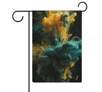 Drapeaux de jardin liquides colorés de 30,5 x 45,7 cm, drapeau extérieur double face, drapeau de cour d'été, drapeau floral de bienvenue, drapeaux de jardin saisonniers, décorations de vacances