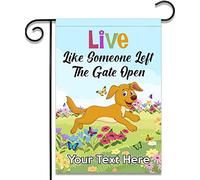 Drapeaux De Jardin Live Like Someone Left The Gate Open Résiste Aux Intempéries Bannière Extérieure Décorations Treer Drapeau Pour Ferme Balcon Fête S