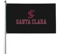 Drapeaux De Jardin Logo De L'Université De Santa Clara Bannière Jardins Imperméabiliser Drapeaus Décoratif Couleurs Vives Bannières Extérieure Pour Fête Défilé Festivals 90X152Cm