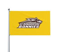 Drapeaux De Jardin Logo De L'Université Saint-Bonaventure Bannière Jardins Durable Bannières Extérieure Résistant Drapeaus Décoratif Pour Balcon Célébrations Défilé 90X152CM