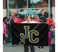 Drapeaux De Jardin Logo Du Collège Communautaire Du Comté De Sadity Johnson Drapeaus Décoratif Durable Bannières Extérieure Résistant Drapeau Fierté Pour Fête Défilé Festivals 90X152CM