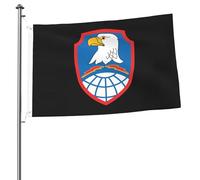 Drapeaux De Jardin Logo Du Commandement De Défense Antimissile Spatial Résiste Aux Intempéries Drapeau Extérieur Premium Treer Drapeau Pour Balcon Fête Célébrations Patio 90X150Cm