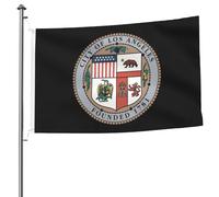 Drapeaux De Jardin Los Angeles Bannière Jardins Couleurs Vives Bannières Extérieure Résistant Drapeaus Décoratif Pour Défilé Festivals Fête 90X152Cm