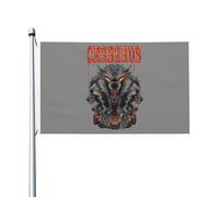 Drapeaux De Jardin Loup En Colère Bannière De Cour Couleurs Vives Bannière De Jardin Pour Extérieurs Jardins Balcon 90X150 Cm