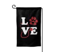 Drapeaux De Jardin Love Veterinary Medicine Bannière Extérieure Résiste Aux Intempéries Treer Drapeau Coupe-Vent Et Étancheune Drapeau Extérieur Pour Ferme Patio Jardinage S