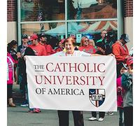 Drapeaux De Jardin L'Université Catholique D'Amérique Bannières Extérieure Decoration Drapeaus Décoratif Résistant Bannière Jardins Pour Fête Balcon Festivals 90X152CM