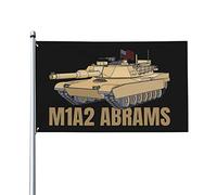 Drapeaux De Jardin M1A2 Abrams Us Army Main Battle Américain Drapeau Fierté Durable Drapeaus Décoratif Résistant Bannière Jardins Pour Balcon Célébrations Défilé 90X152CM