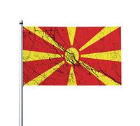 Drapeaux De Jardin Macédoine Du Nord Bannières Extérieure Classique Drapeaux Décoratifs D'Extérieur Pour Défilé Festivals Jardins 90X150 CM