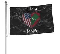 Drapeaux De Jardin Maldives C'Est Dans Mon Adn Maldives Usa Drapeaus Décoratif Durable Drapeau Fierté Résistant Bannières Extérieure Pour Fête Balcon Défilé 90X152CM