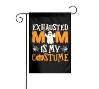 Drapeaux De Jardin Maman Épuisée, C'Est Mon Costume Décorations Drapeau Extérieur Résiste Aux Intempéries Pelouse Drapeaux Pour Patio Jardinage 30X45Cm
