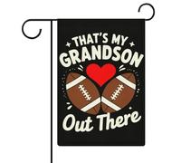 Drapeaux De Jardin Mamie Footballeuse, C'Est Mon Petit-Fils Là-Bas ! Décoratif Drapeaux Couleurs Vives Personnalisés Bannière, Pour D'Intérieur, Balcon, Les Défilés, 30x45cm