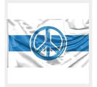 Drapeaux De Jardin Manifestation Anti-Guerre En Russie Avec Le Soutien Des États-Unis Et De L'Ukraine Treer Drapeau Bannière Extérieure Toutes Les Saisons Pour Jardinage Ferme 90X150 Cm