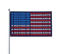 Drapeaux De Jardin Manifestation Contre L'Immigration : Les Immigrants Rendent L'Amérique Grande Drapeaus Décoratif Imperméabiliser Bannière Jardins Decoration Drapeau Fierté Pour 90X150CM