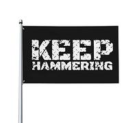 Drapeaux De Jardin Manifestation Familiale Pour Une Banderole « Continuez À Marteler » Drapeau Fierté Couleurs Vives Drapeaus Décoratif Decoration Bannières Extérieure Pour Balcon 90X152CM