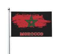 Drapeaux De Jardin Maroc Marocains Drapeau Fierté Durable Bannière Jardins Couleurs Vives Drapeaus Décoratif Pour Fête Balcon Festivals 90X152CM