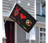 Drapeaux De Jardin Maroc Marocains Paix Zimbabwe Zimbabwéen Bannière Jardins Decoration Bannières Extérieure Résistant Drapeaus Décoratif Pour Festivals Défilé Balcon 90X152CM