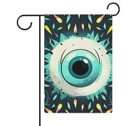 Drapeaux de jardin « mauvais yeux » - 30,5 x 45,7 cm - Drapeau extérieur double face - Drapeau de cour d'été - Drapeau floral de bienvenue - Drapeaux de jardin saisonniers - Décorations de vacances