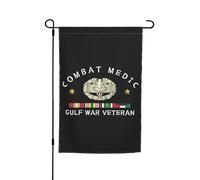 Drapeaux De Jardin Médecin De Combat, Ancien Combattant De La Guerre Du Golfe Drapeau Fierté Durable Bannière Jardins Résistant Drapeaus Décoratif Pour Défilé Festivals Fête 30X45CM