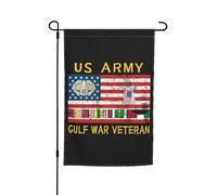 Drapeaux De Jardin Médecin De Combat, Ancien Combattant De La Guerre Du Golfe Drapeau Fierté Durable Drapeaus Décoratif Résistant Bannières Extérieure Pour Festivals Défilé Balcon 30X45CM