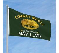 Drapeaux De Jardin Médecin De Combat Pour Que D'Autres Puissent Vivre Drapeau Fierté Couleurs Vives Drapeaus Décoratif Decoration Bannières Extérieure Pour Fête Festivals Défilé 90X152CM