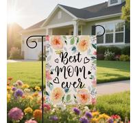 Drapeaux De Jardin Meilleure Maman Du Monde, Bonne Fête Des Mères Drapeaus Décoratif Imperméabiliser Drapeau Fierté Durable Bannière Jardins Pour Défilé Festivals Fête 30X45CM