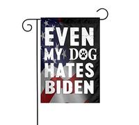 Drapeaux De Jardin Même Mes Chiens Détestent Biden Résiste Aux Intempéries Drapeau Extérieur Décorations Pelouse Drapeaux Pour Jardinage Ferme 30X45Cm