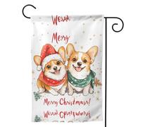 Drapeaux de jardin Merry Christmas No.242 pour extérieur - 71,1 x 101,6 cm - Drapeau doux pour chambre à coucher, intérieur - Drapeaux de jardin légers et infroissables double face pour décorations