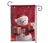 Drapeaux de jardin Merry Christmas No.256 pour extérieur - 71,1 x 101,6 cm - Drapeau doux pour chambre à coucher, intérieur - Drapeaux de jardin légers et infroissables double face pour décorations