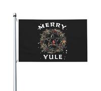 Drapeaux De Jardin Merry Yule Wiccan Pagan Xmas70 Pelouse Drapeaux Résiste Aux Intempéries Treer Drapeau Pour Ferme Célébrations Balcon Fête 90X150 CM