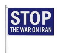 Drapeaux De Jardin Mettez Fin À La Guerre Contre L'Iran Drapeau Militaire Couleurs Resistant Exterieur Bannière À Œillets, Pour Balcon, Les Défilés, Les Bureaux, 90x150cm