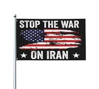 Drapeaux De Jardin Mettez Fin À La Guerre Contre L'Iran Drapeau Paysage Traditionnel Bannière, Pour Les Bureaux, Les Défilés, Jardin, 90x150cm
