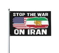 Drapeaux De Jardin Mettez Fin À La Guerre Contre L'Iran Grand Drapeau 2 Œillets Métalliques Bannière À Œillets, Pour Balcon, Les Défilés, D'Intérieur, 90x150cm