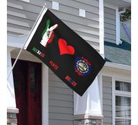 Drapeaux De Jardin Mexique Mexicain Mexicain Paix Belize Bélizien Bannière Jardins Durable Drapeaus Décoratif Couleurs Vives Bannières Extérieure Pour Festivals Fête Défilé 90X152CM