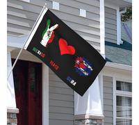 Drapeaux De Jardin Mexique Mexicain Mexicain Paix Cuba Cubains Bannière Jardins Couleurs Vives Drapeau Fierté Résistant Drapeaus Décoratif Pour Fête Balcon Défilé 90X152CM