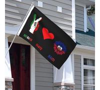 Drapeaux De Jardin Mexique Mexicain Mexicain Paix Haïti Haïtien Bannières Extérieure Durable Bannière Jardins Résistant Drapeaus Décoratif Pour Fête Défilé Festivals 90X152CM