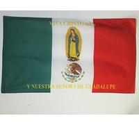 Drapeaux De Jardin Mexique Viva Cristo Rey Cristero Guerre - Cristeros Bannière De Drapeaux Couleurs Vives 2 Œillets Métalliques Bannière, Pour Jardin, Les Bureaux, Balcon, 90x150cm