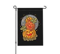 Drapeaux de jardin mignons citrouille trois frères 12x18 pouces drapeau de jardin double face maison pelouse patio drapeaux décoratifs vacances saisonnières drapeau de bienvenue en plein air