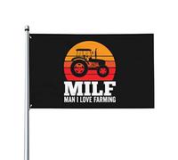 Drapeaux De Jardin Milf Man J'Adore L'Agriculture Bannières Extérieure Durable Drapeaus Décoratif Decoration Bannière Jardins Pour Défilé Balcon Festivals 90X152CM