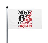 Drapeaux De Jardin Mlk 63 J'Ai Un Rêve Bannière De Jardin Résistant Drapeaux Décoratifs D'Extérieur Pour Cour Jardins Célébrations 90X150 CM