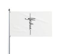 Drapeaux De Jardin Modèle Chrétien Yeshua Jésus Automne Drapeau Fierté Imperméabiliser Bannière Jardins Couleurs Vives Drapeaus Décoratif Pour Festivals Balcon Fête 90X152Cm