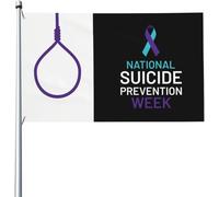Drapeaux De Jardin Mois De La Prévention Du Suicide Décoratif Drapeaux Décoration Couleurs Vives Bannière À Œillets, Pour Les Bureaux, Balcon, Les Défilés, 90x150cm