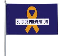 Drapeaux De Jardin Mois De La Prévention Du Suicide Drapeau Militaire 2 Œillets Métalliques Décoration Bannière À Œillets, Pour Les Bureaux, Jardin, Les Défilés, 90x150cm